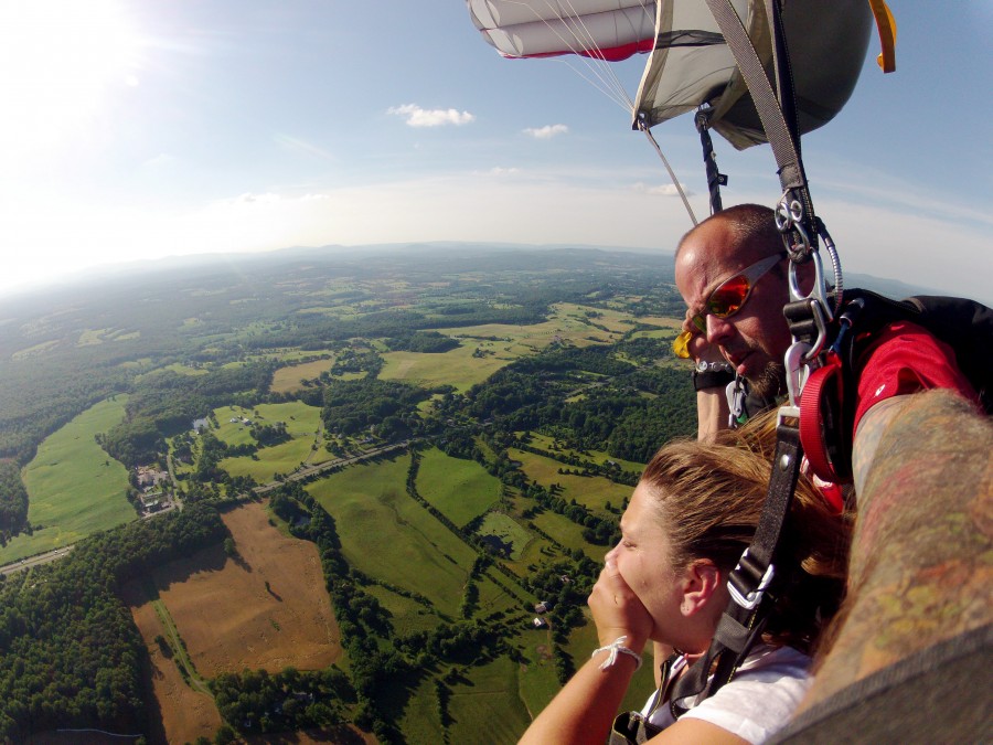 girl skydiving in VA