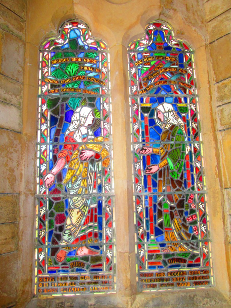 Stained glass window in a church