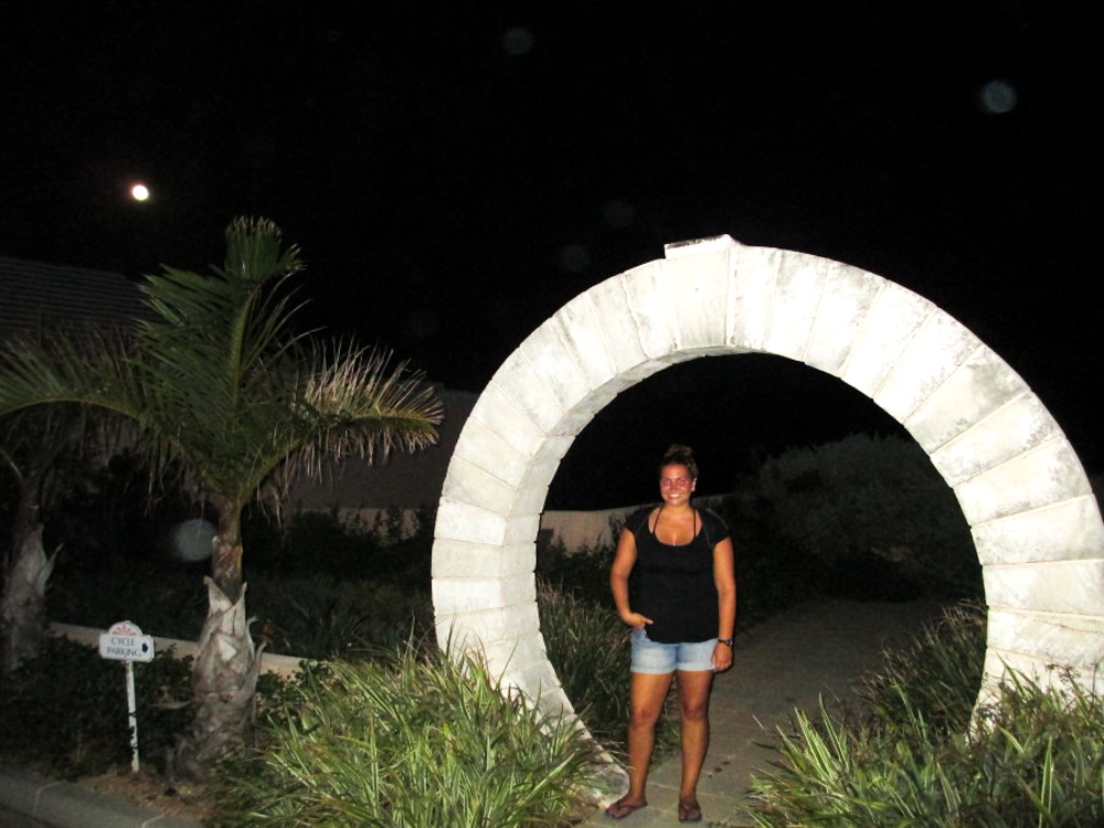 A mon gate in Bermuda