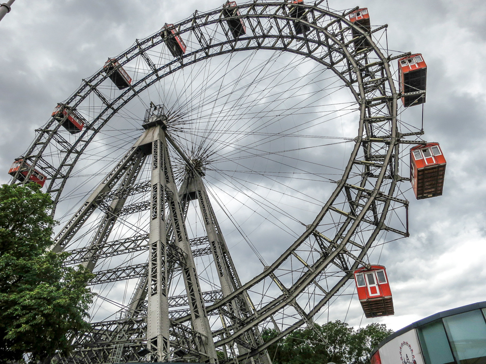 Ferris wheel at Pratar amusement park in Vienna