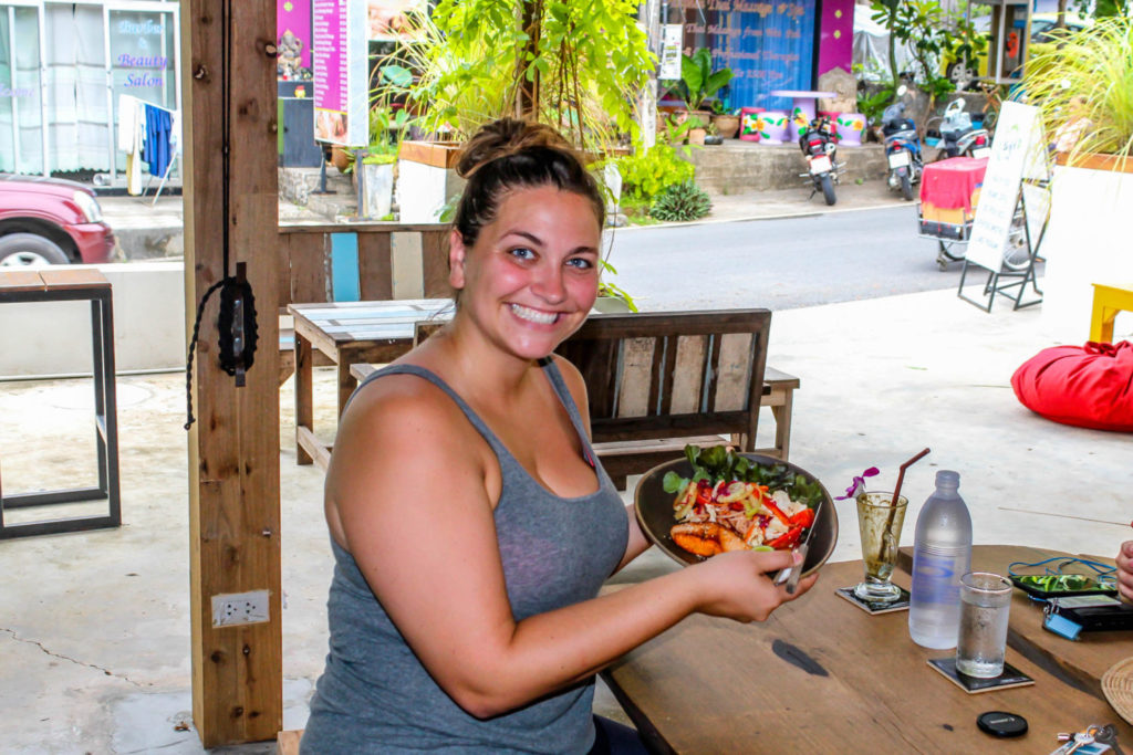 Girl with her lunch