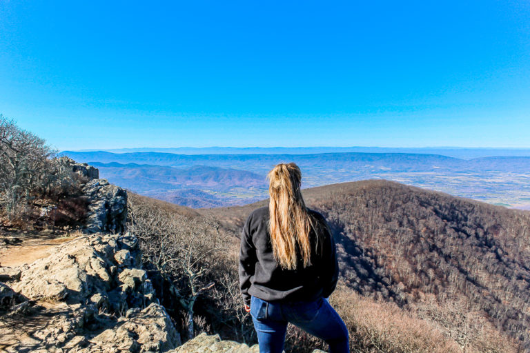 Girl hiking in VA