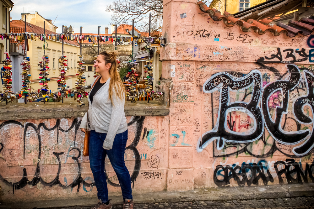 Love locks in Prague