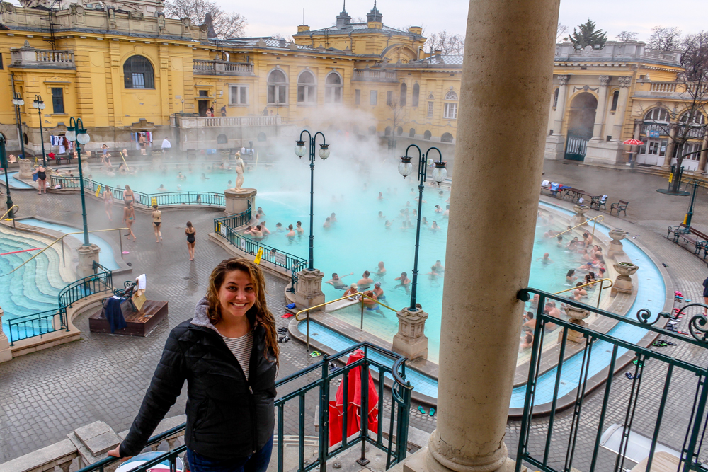 Girl in Széchenyi thermal baths