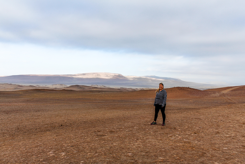 Girl in desert in Peru