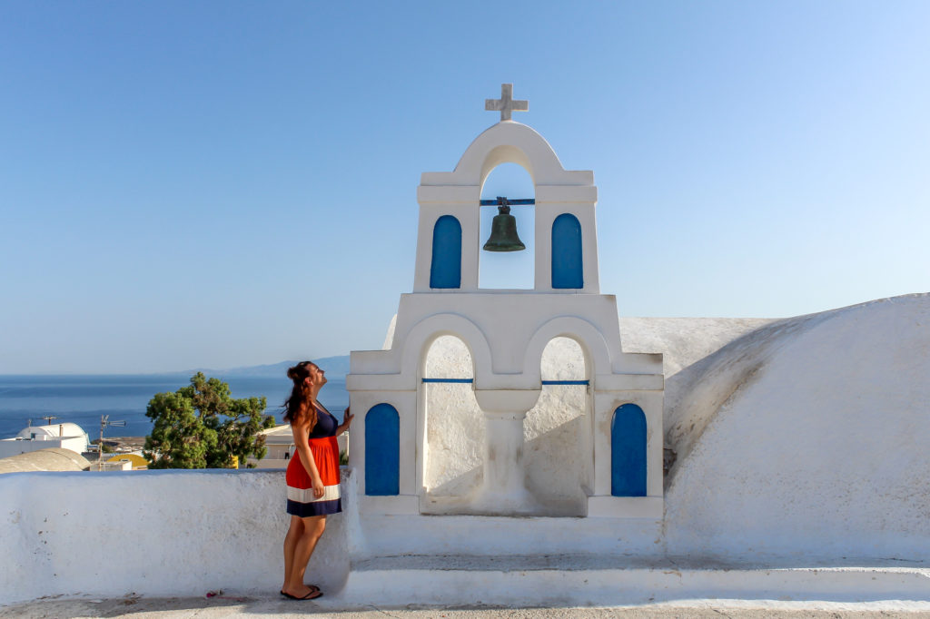 Girl on Santorini