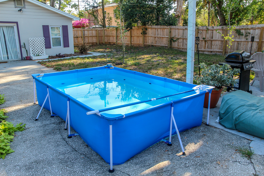 Assembled backyard pool