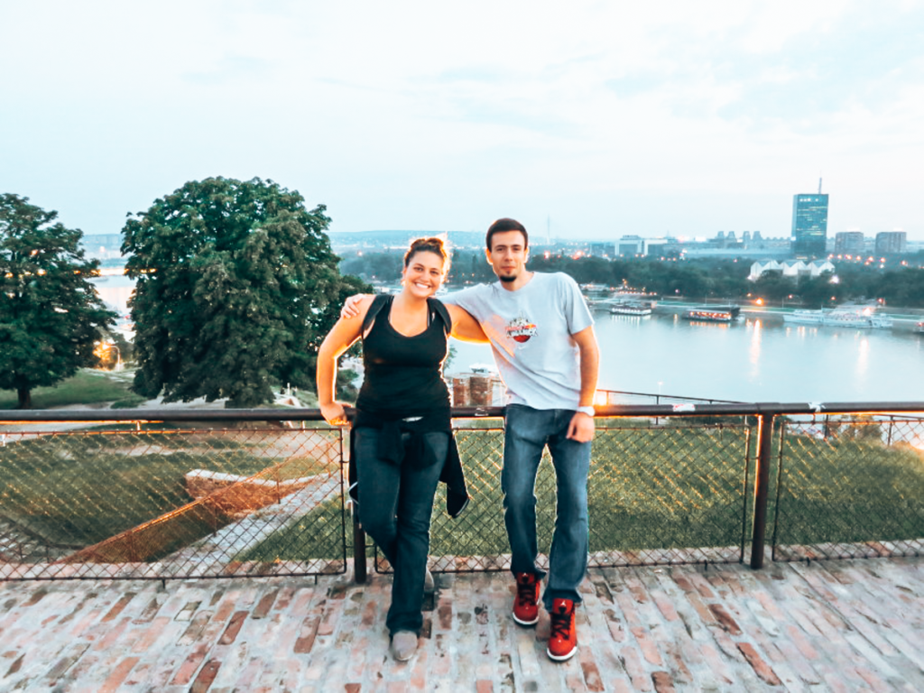 Girl and friend in Belgrade